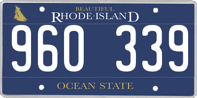 RI license plate 960339