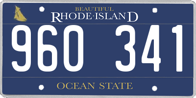 RI license plate 960341