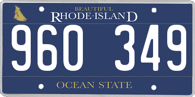 RI license plate 960349