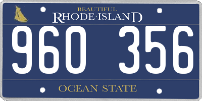 RI license plate 960356
