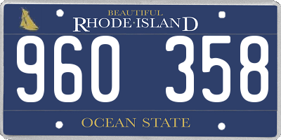 RI license plate 960358