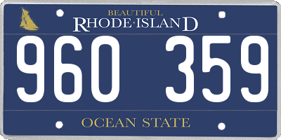 RI license plate 960359