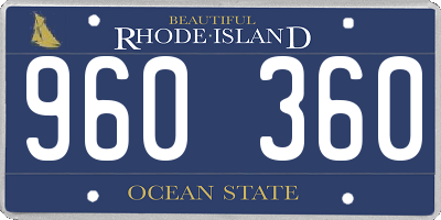 RI license plate 960360