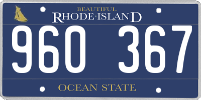 RI license plate 960367