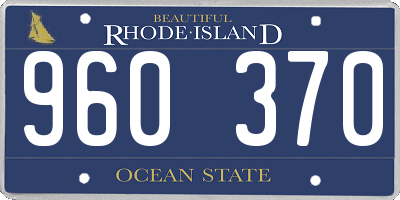 RI license plate 960370