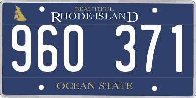 RI license plate 960371