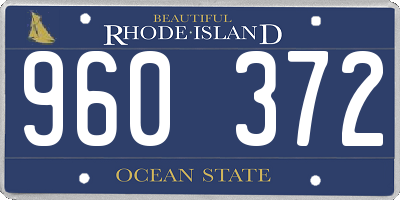 RI license plate 960372