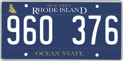 RI license plate 960376