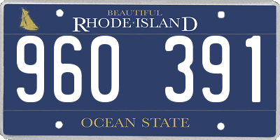 RI license plate 960391