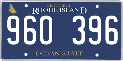 RI license plate 960396