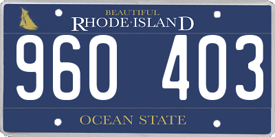 RI license plate 960403