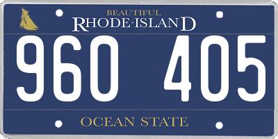 RI license plate 960405