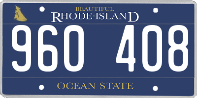 RI license plate 960408