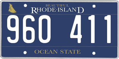 RI license plate 960411
