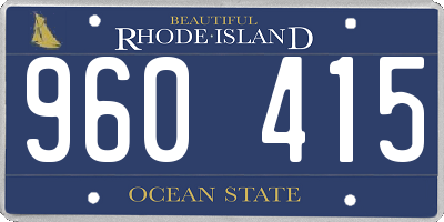 RI license plate 960415
