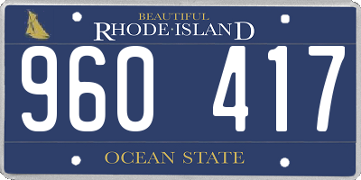 RI license plate 960417