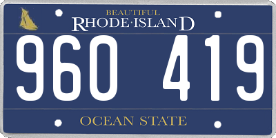 RI license plate 960419