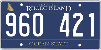 RI license plate 960421