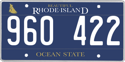 RI license plate 960422