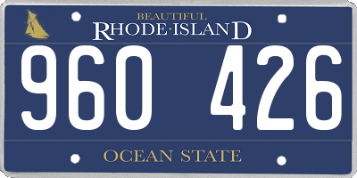 RI license plate 960426