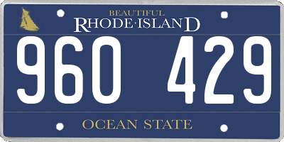 RI license plate 960429