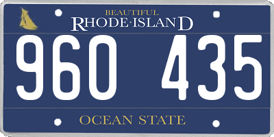 RI license plate 960435