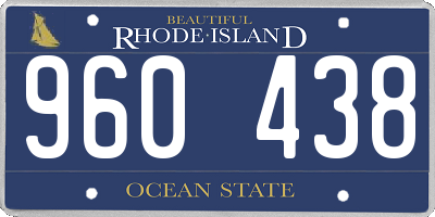 RI license plate 960438