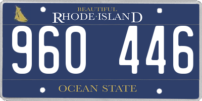 RI license plate 960446