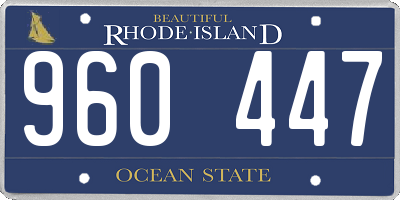 RI license plate 960447