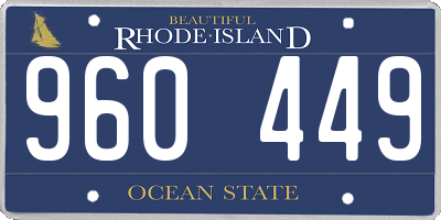 RI license plate 960449
