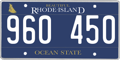 RI license plate 960450