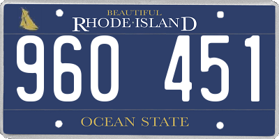 RI license plate 960451
