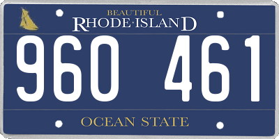 RI license plate 960461