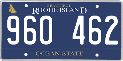 RI license plate 960462