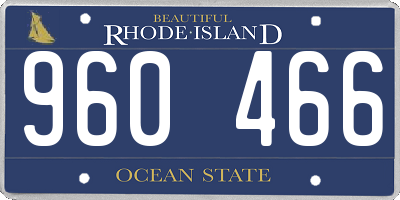 RI license plate 960466