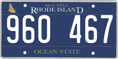 RI license plate 960467