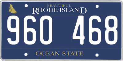 RI license plate 960468