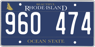 RI license plate 960474