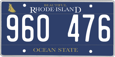 RI license plate 960476