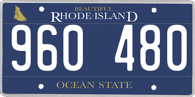 RI license plate 960480