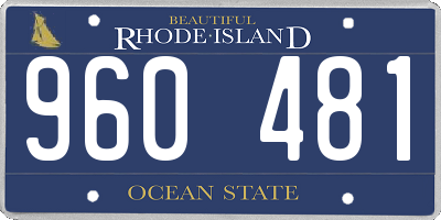 RI license plate 960481