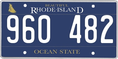 RI license plate 960482