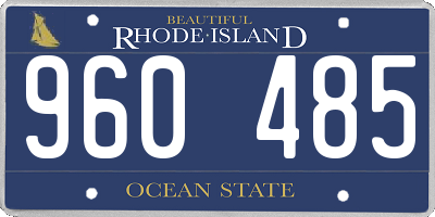 RI license plate 960485