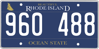 RI license plate 960488