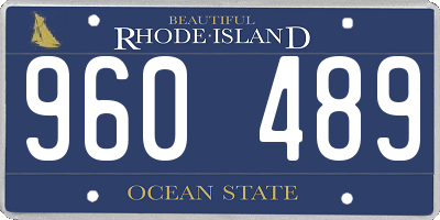 RI license plate 960489