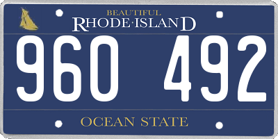 RI license plate 960492