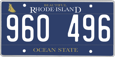 RI license plate 960496