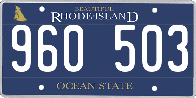 RI license plate 960503