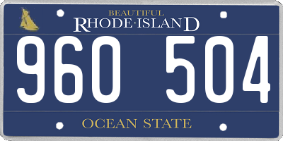 RI license plate 960504