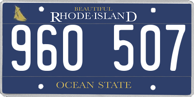 RI license plate 960507
